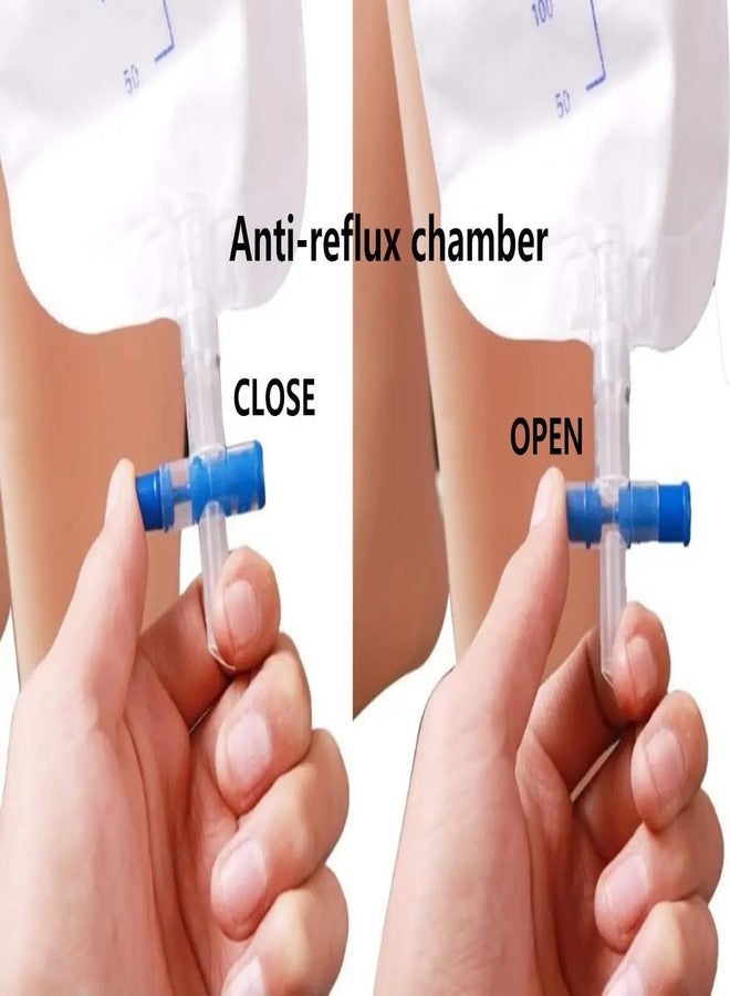 lifevv 3 Pack Urinary Drainage Bag Leg Bag with Anti-Reflux Chamber, 500 ml/19 oz 24" Drainage Tube - Image 2